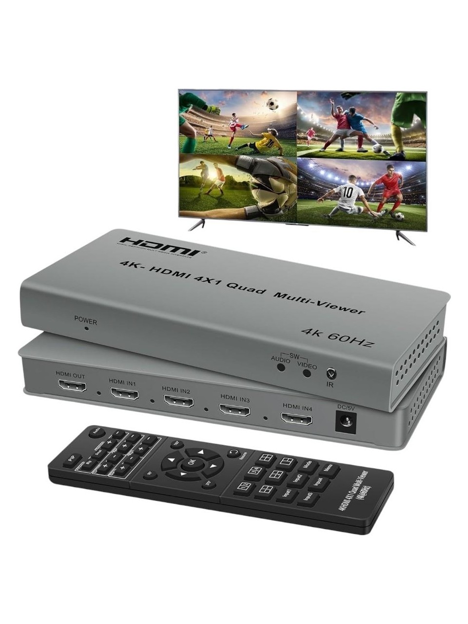 Novacom NVC-HDSW4-Q 4K HDMI 4x1 Quad Multi-Viewer 4Giriş 1Çıkış